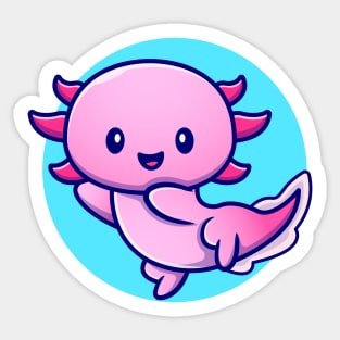 Cute Axolotl Sticker